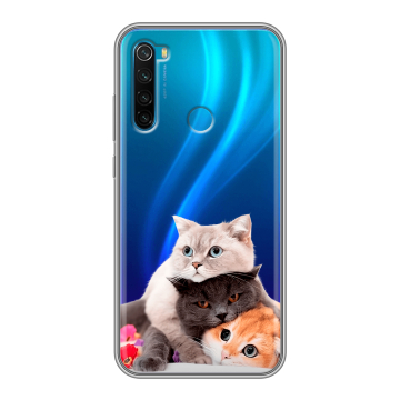 Силиконовый чехол на Xiaomi RedMi Note 8  с принтом Кошки