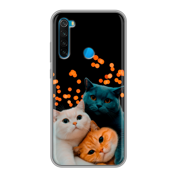 Силиконовый чехол на Xiaomi RedMi Note 8  с принтом Кошки