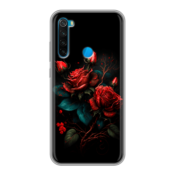 Силиконовый чехол на Xiaomi RedMi Note 8 с принтом Розы красные Силиконовый чехол на Xiaomi RedMi Note 8 с принтом Розы красные