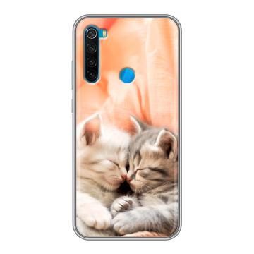 Силиконовый чехол на Xiaomi RedMi Note 8 с принтом Котята