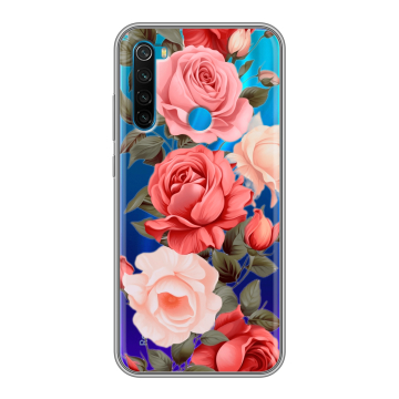 Силиконовый чехол на Xiaomi RedMi Note 8 с принтом Розы