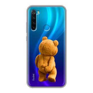 Силиконовый чехол на Xiaomi RedMi Note 8 с принтом Медведь Силиконовый чехол на Xiaomi RedMi Note 8 с принтом Медведь