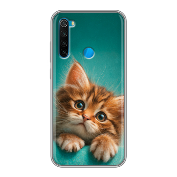 Силиконовый чехол на Xiaomi RedMi Note 8 с принтом котенок Силиконовый чехол на Xiaomi RedMi Note 8 с принтом котенок