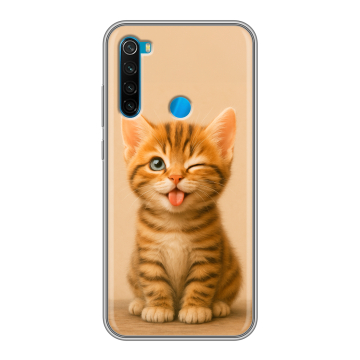 Силиконовый чехол на Xiaomi RedMi Note 8 с принтом котенок Силиконовый чехол на Xiaomi RedMi Note 8 с принтом котенок
