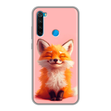 Силиконовый чехол на Xiaomi RedMi Note 8 с принтом милая лиса Силиконовый чехол на Xiaomi RedMi Note 8 с принтом милая лиса