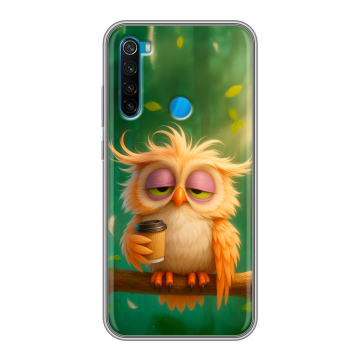 Силиконовый чехол на Xiaomi RedMi Note 8 с принтом сова Силиконовый чехол на Xiaomi RedMi Note 8 с принтом сова