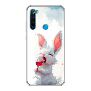 Силиконовый чехол на Xiaomi RedMi Note 8 с принтом кролик зайчик Силиконовый чехол на Xiaomi RedMi Note 8 с принтом кролик зайчик