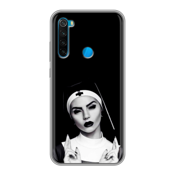 Силиконовый чехол на Xiaomi RedMi Note 8 с принтом монашка