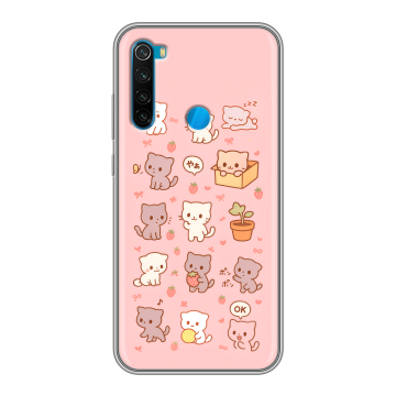 Силиконовый чехол на Xiaomi RedMi Note 8 с принтом Hello Kitty Хелоу Кити