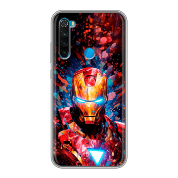 Силиконовый чехол на Xiaomi RedMi Note 8 с принтом Железный человек Ironman Силиконовый чехол на Xiaomi RedMi Note 8 с принтом Железный человек Ironman