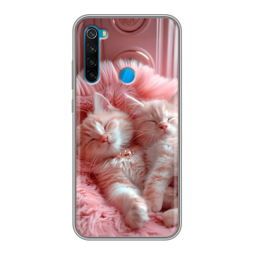 Силиконовый чехол на Xiaomi RedMi Note 8 с принтом котята котики