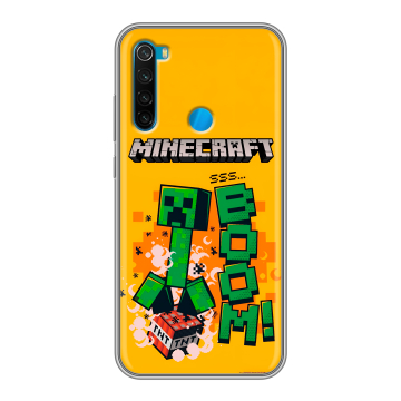 Силиконовый чехол на Xiaomi RedMi Note 8 с принтом Майнкрафт Minecraft Силиконовый чехол на Xiaomi RedMi Note 8 с принтом Майнкрафт Minecraft