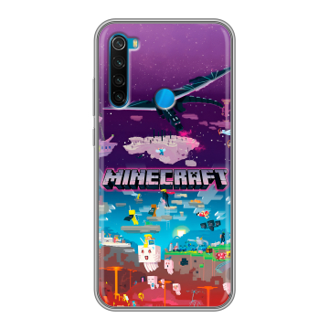 Силиконовый чехол на Xiaomi RedMi Note 8 с принтом Майнкрафт Minecraft Силиконовый чехол на Xiaomi RedMi Note 8 с принтом Майнкрафт Minecraft