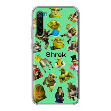 Силиконовый чехол на Xiaomi RedMi Note 8 с принтом Шрек Shrek