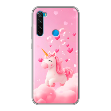 Силиконовый чехол на Xiaomi RedMi Note 8 с принтом Единорог Силиконовый чехол на Xiaomi RedMi Note 8 с принтом Единорог