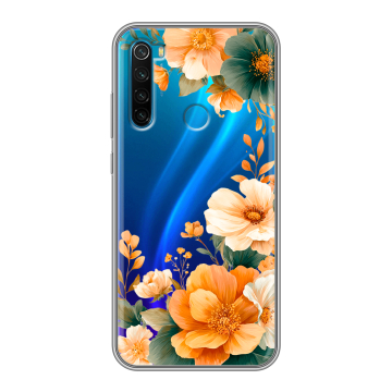 Силиконовый чехол на Xiaomi RedMi Note 8 с принтом Цветы принт