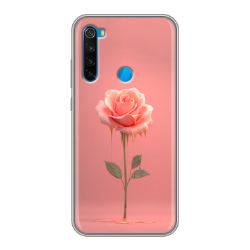 Силиконовый чехол на Xiaomi RedMi Note 8 с принтом Розовая роза