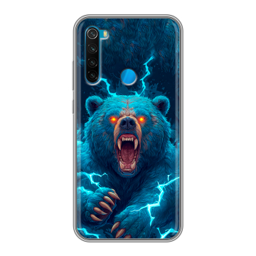 Силиконовый чехол на Xiaomi RedMi Note 8 с принтом Медведь
