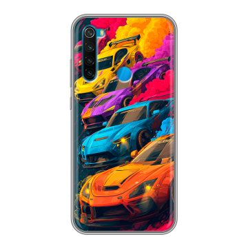 Силиконовый чехол на Xiaomi RedMi Note 8 с принтом Тачки
