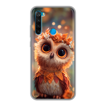Силиконовый чехол на Xiaomi RedMi Note 8 с принтом Милая сова Силиконовый чехол на Xiaomi RedMi Note 8 с принтом Милая сова