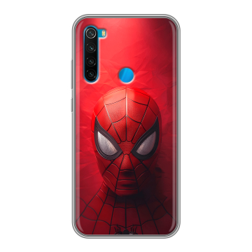 Силиконовый чехол на Xiaomi RedMi Note 8 с принтом Spiderman Человек паук Силиконовый чехол на Xiaomi RedMi Note 8 с принтом Spiderman Человек паук
