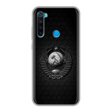 Силиконовый чехол на Xiaomi RedMi Note 8 с принтом Герб Флаг СССР Силиконовый чехол на Xiaomi RedMi Note 8 с принтом Герб Флаг СССР