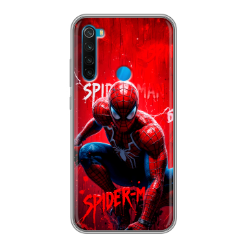 Силиконовый чехол на Xiaomi RedMi Note 8 с принтом Spiderman Человек паук