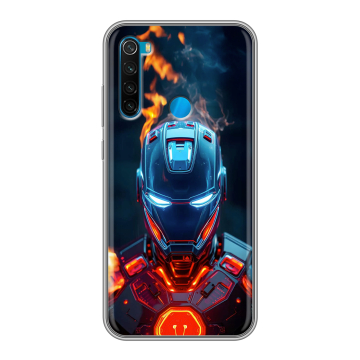 Силиконовый чехол на Xiaomi RedMi Note 8 с принтом IronMan Железный человек