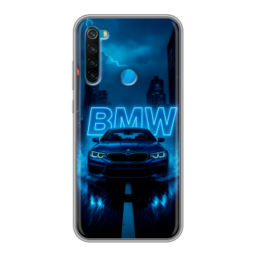 Силиконовый чехол на Xiaomi RedMi Note 8 с принтом BMW БМВ Силиконовый чехол на Xiaomi RedMi Note 8 с принтом BMW БМВ