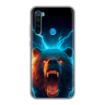 Силиконовый чехол на Xiaomi RedMi Note 8 с принтом Медведь Силиконовый чехол на Xiaomi RedMi Note 8 с принтом Медведь