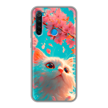 Силиконовый чехол на Xiaomi RedMi Note 8 с принтом Красивый кот Силиконовый чехол на Xiaomi RedMi Note 8 с принтом Красивый кот