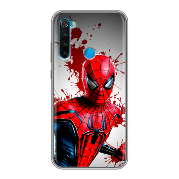 Силиконовый чехол на Xiaomi RedMi Note 8 с принтом Spiderman Человек паук