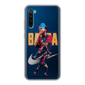 Силиконовый чехол на Xiaomi RedMi Note 8 с принтом Барселона Barca Yamal Силиконовый чехол на Xiaomi RedMi Note 8 с принтом Барселона Barca Yamal