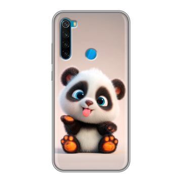 Силиконовый чехол на Xiaomi RedMi Note 8 с принтом милая панда Силиконовый чехол на Xiaomi RedMi Note 8 с принтом милая панда