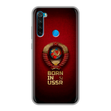 Силиконовый чехол на Xiaomi RedMi Note 8 с принтом Флаг Герб СССР Силиконовый чехол на Xiaomi RedMi Note 8 с принтом Флаг Герб СССР