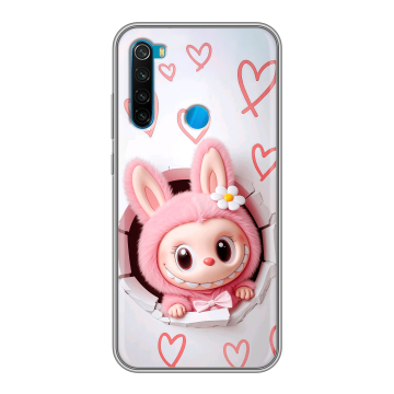 Силиконовый чехол на Xiaomi RedMi Note 8 с принтом Labubu Лабубу Силиконовый чехол на Xiaomi RedMi Note 8 с принтом Labubu Лабубу