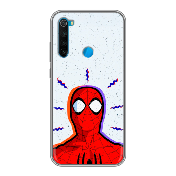 Силиконовый чехол на Xiaomi RedMi Note 8 с принтом Spiderman Человек паук Силиконовый чехол на Xiaomi RedMi Note 8 с принтом Spiderman Человек паук