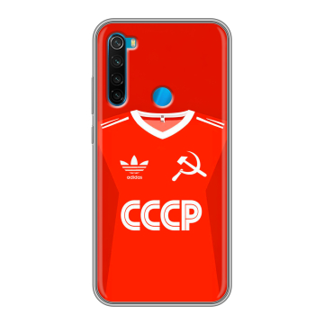 Силиконовый чехол на Xiaomi RedMi Note 8 с принтом Флаг Герб СССР Силиконовый чехол на Xiaomi RedMi Note 8 с принтом Флаг Герб СССР