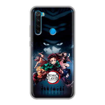 Силиконовый чехол на Xiaomi RedMi Note 8 с принтом Demon Slayer Клинок рассекающий демонов