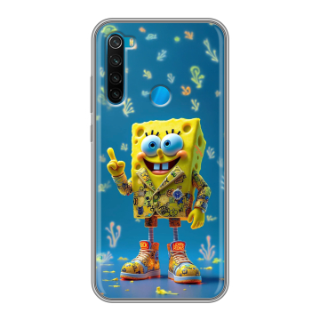 Силиконовый чехол на Xiaomi RedMi Note 8 с принтом Спанч боб Спанчбоб