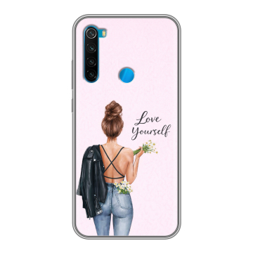 Силиконовый чехол на Xiaomi RedMi Note 8 с принтом женский Силиконовый чехол на Xiaomi RedMi Note 8 с принтом женский