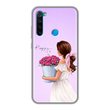 Силиконовый чехол на Xiaomi RedMi Note 8 с принтом женский Силиконовый чехол на Xiaomi RedMi Note 8 с принтом женский