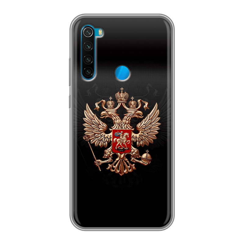 Силиконовый чехол на Xiaomi RedMi Note 8 с принтом Герб России Силиконовый чехол на Xiaomi RedMi Note 8 с принтом Герб России
