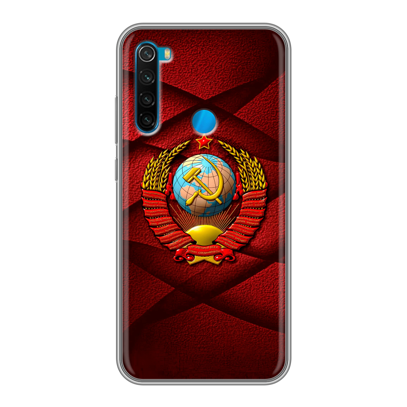 Силиконовый чехол на Xiaomi RedMi Note 8 с принтом Герб СССР Силиконовый чехол на Xiaomi RedMi Note 8 с принтом Герб СССР