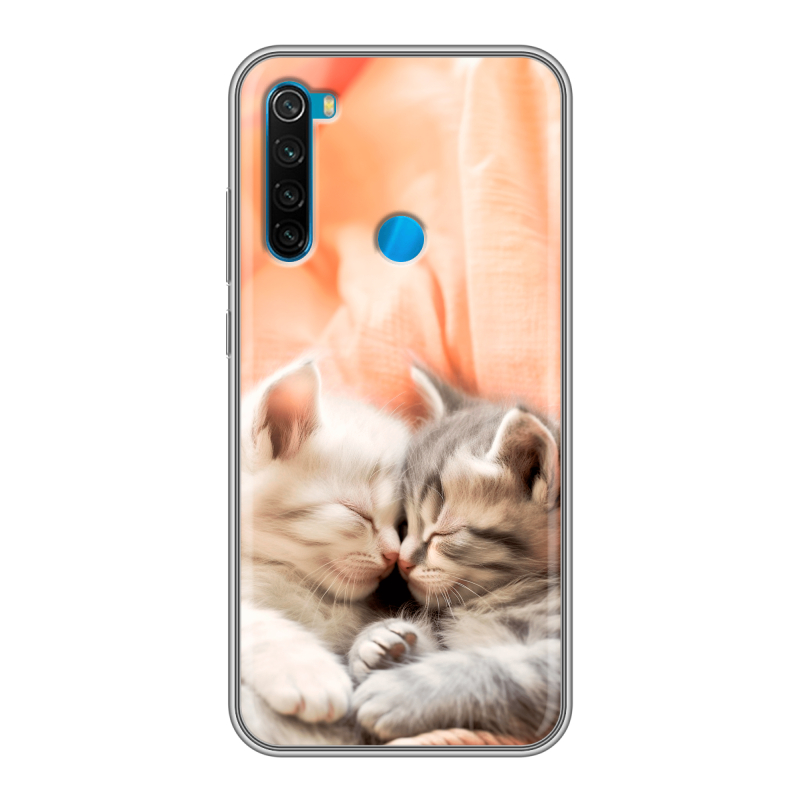 Силиконовый чехол на Xiaomi RedMi Note 8 с принтом Котята Силиконовый чехол на Xiaomi RedMi Note 8 с принтом Котята