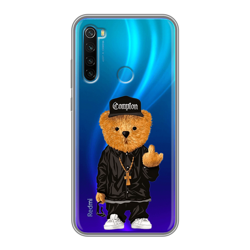 Силиконовый чехол на Xiaomi RedMi Note 8 с принтом Мишка Силиконовый чехол на Xiaomi RedMi Note 8 с принтом Мишка