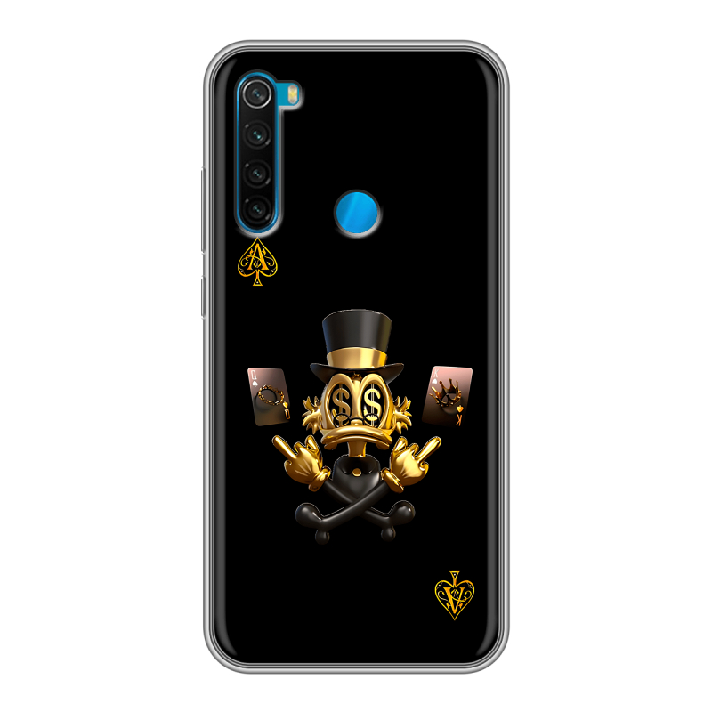 Силиконовый чехол на Xiaomi RedMi Note 8 с принтом Золотой скрудж макдак Силиконовый чехол на Xiaomi RedMi Note 8 с принтом Золотой скрудж макдак