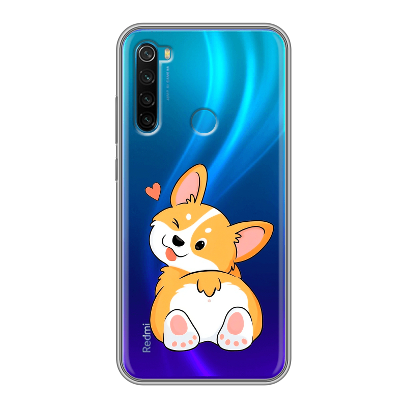 Силиконовый чехол на Xiaomi RedMi Note 8 с принтом Корги Силиконовый чехол на Xiaomi RedMi Note 8 с принтом Корги