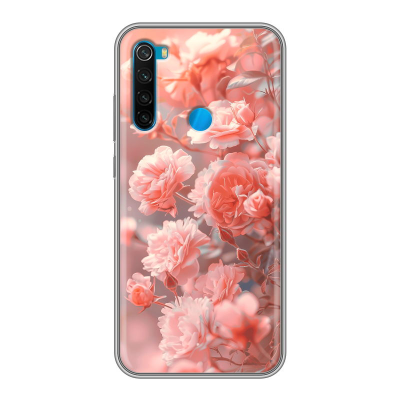 Силиконовый чехол на Xiaomi RedMi Note 8 с принтом Розы цветы Силиконовый чехол на Xiaomi RedMi Note 8 с принтом Розы цветы