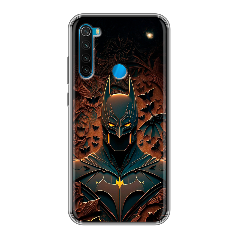 Силиконовый чехол на Xiaomi RedMi Note 8 с принтом Batman Бэтмен Силиконовый чехол на Xiaomi RedMi Note 8 с принтом Batman Бэтмен